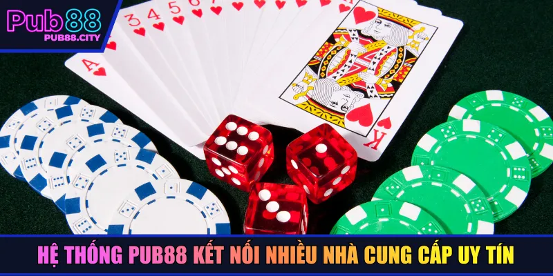 Hệ thống Pub88 kết nối nhiều nhà cung cấp uy tín